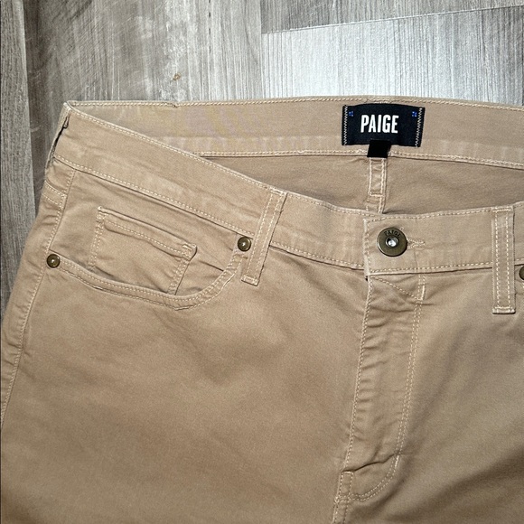 PAIGE Normandie Straight Leg Light Sable Chino Jeans - 36 - Picture 6 of 9